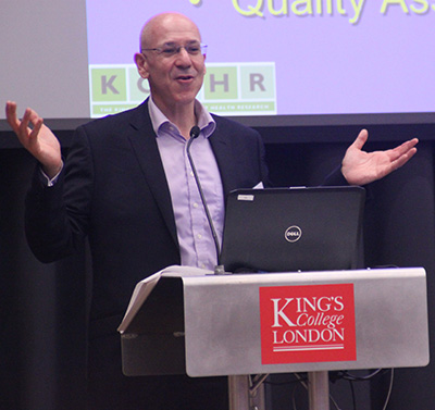 Neil Greenberg, presenting at Kings College